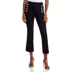 Derek Lam Crosby Robertson Crop Flare Capsule HR Trousers Blue Tailored Pants